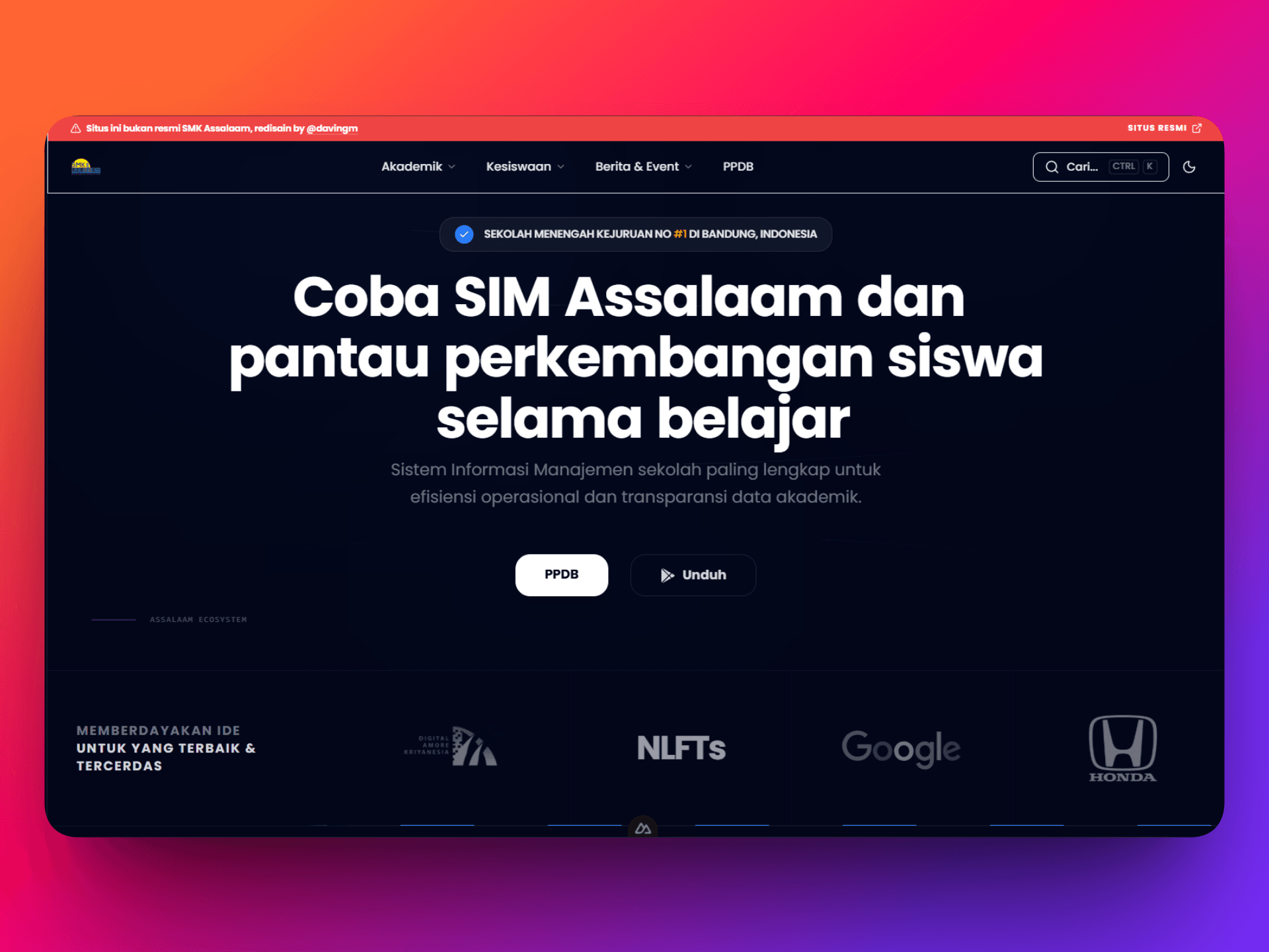 ReDesign SMK Assalaam Bandung || Sekolah Nomor #1 di Bandung Indonesia